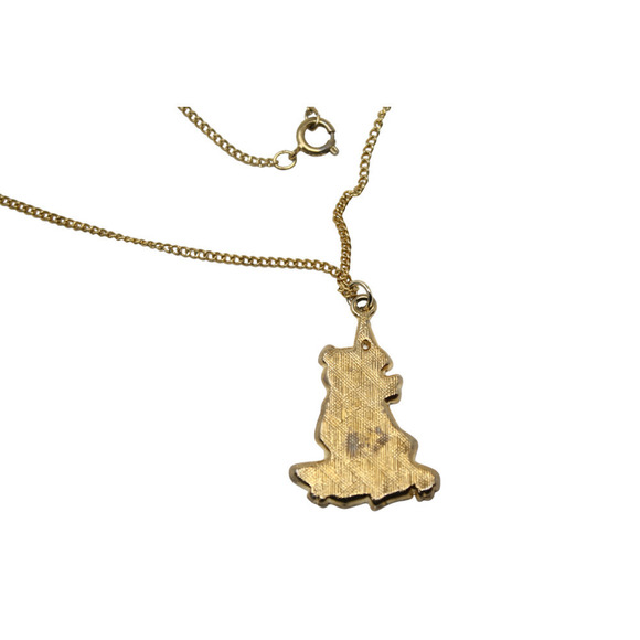 Vintage 80s Enamel Charm Necklace Pink Pig on a Swing in Original Box - Hey Viv - Picture 6 of 7